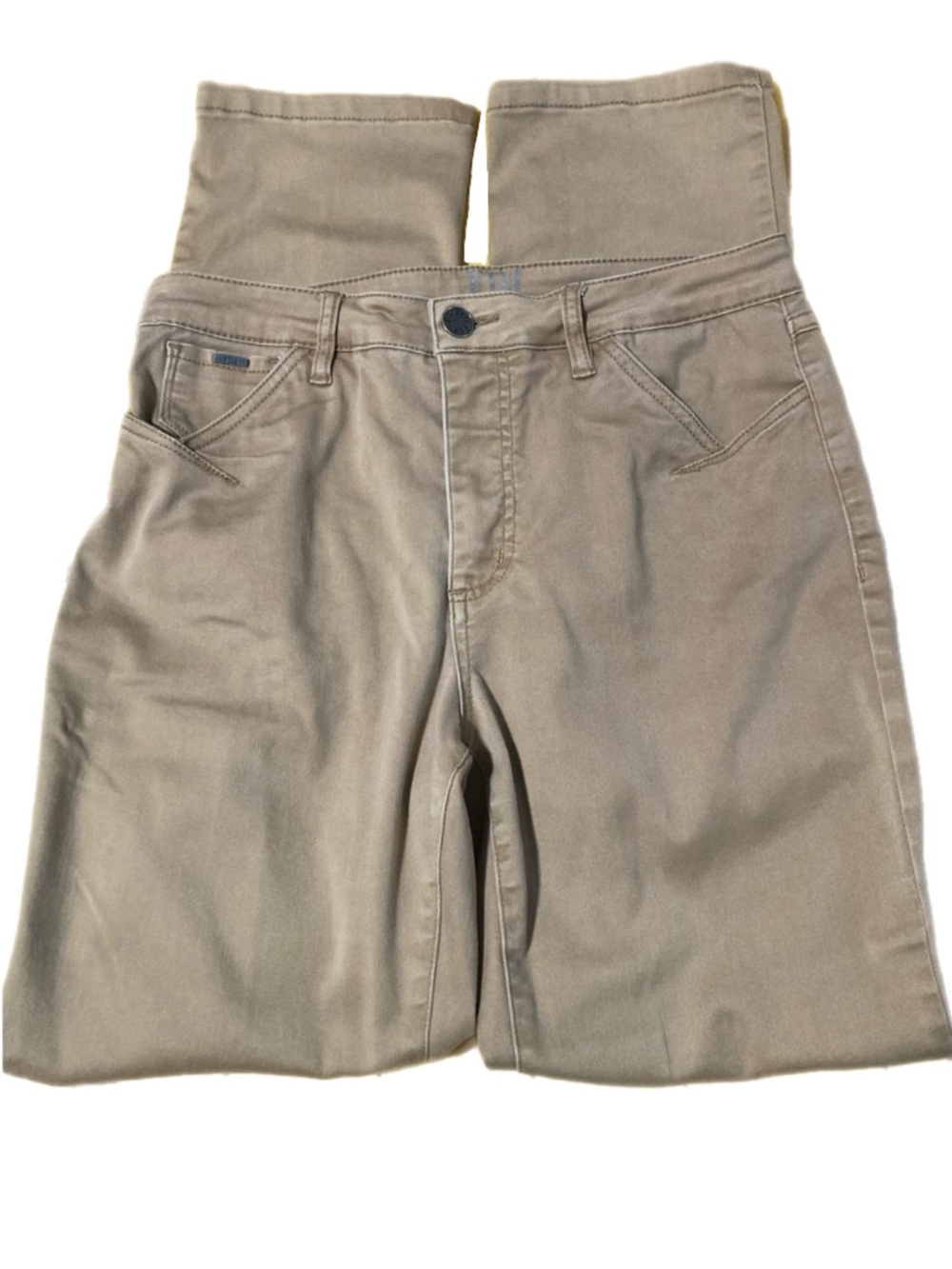 FDJ size 12 tan Olivia Slim Leg EUC 1002